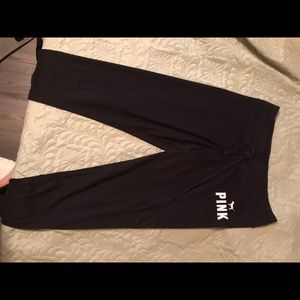 Pink leggings with drawstring